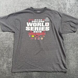 NCAA 2019 College World Series Men's Short Sleeve T Shirt Gray Size XXL Blue 84